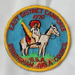 BSA East‎ District Camporee 1970 Birmingham Area Council Patch Rare Original NOS